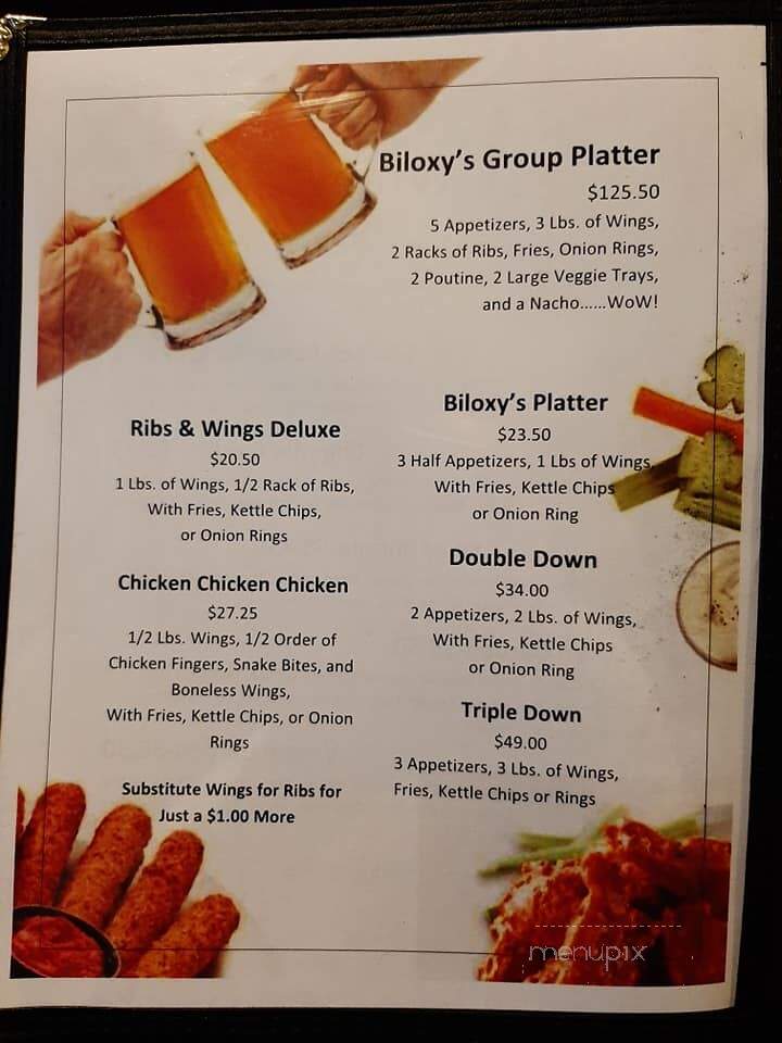 Biloxy's Wings & Things - Marathon, ON menu_pic