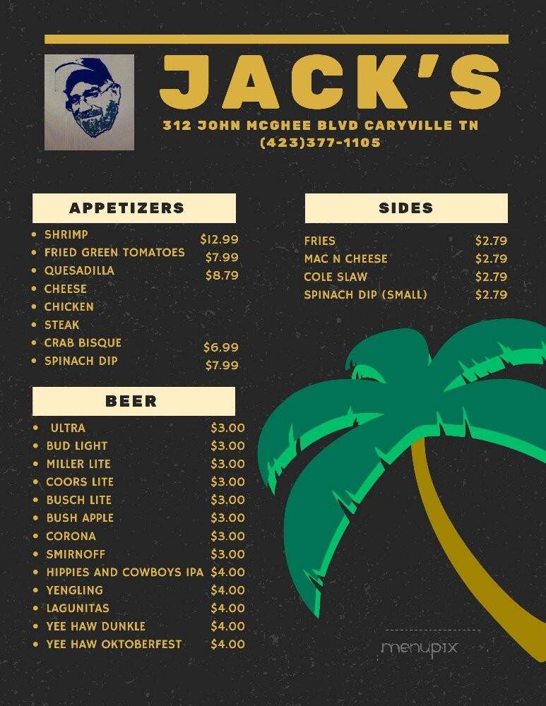 Jack's Caryville - Caryville, TN menu_pic