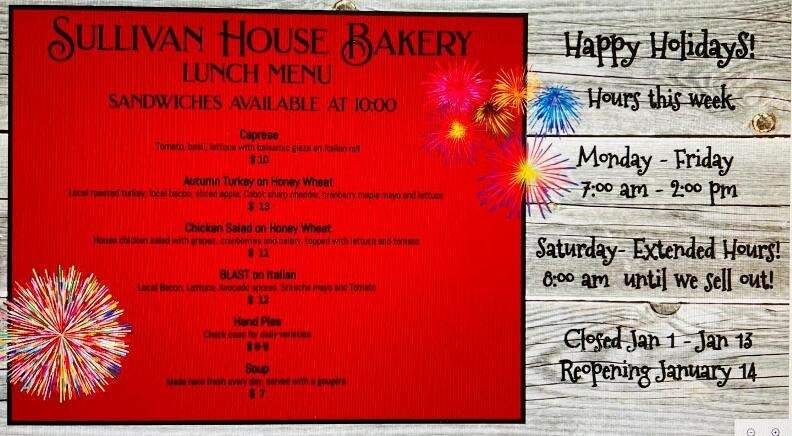 Sullivan House - Gorham, ME menu_pic