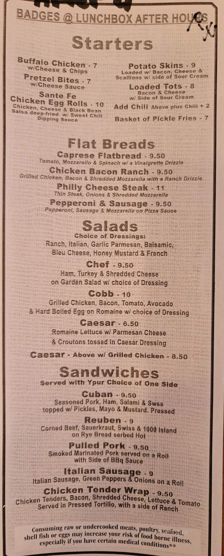 Kelley's Lunch Box - Bushnell, FL menu_pic