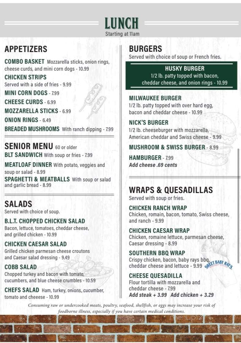 Korner Kitchen - New Holstein, WI menu_pic