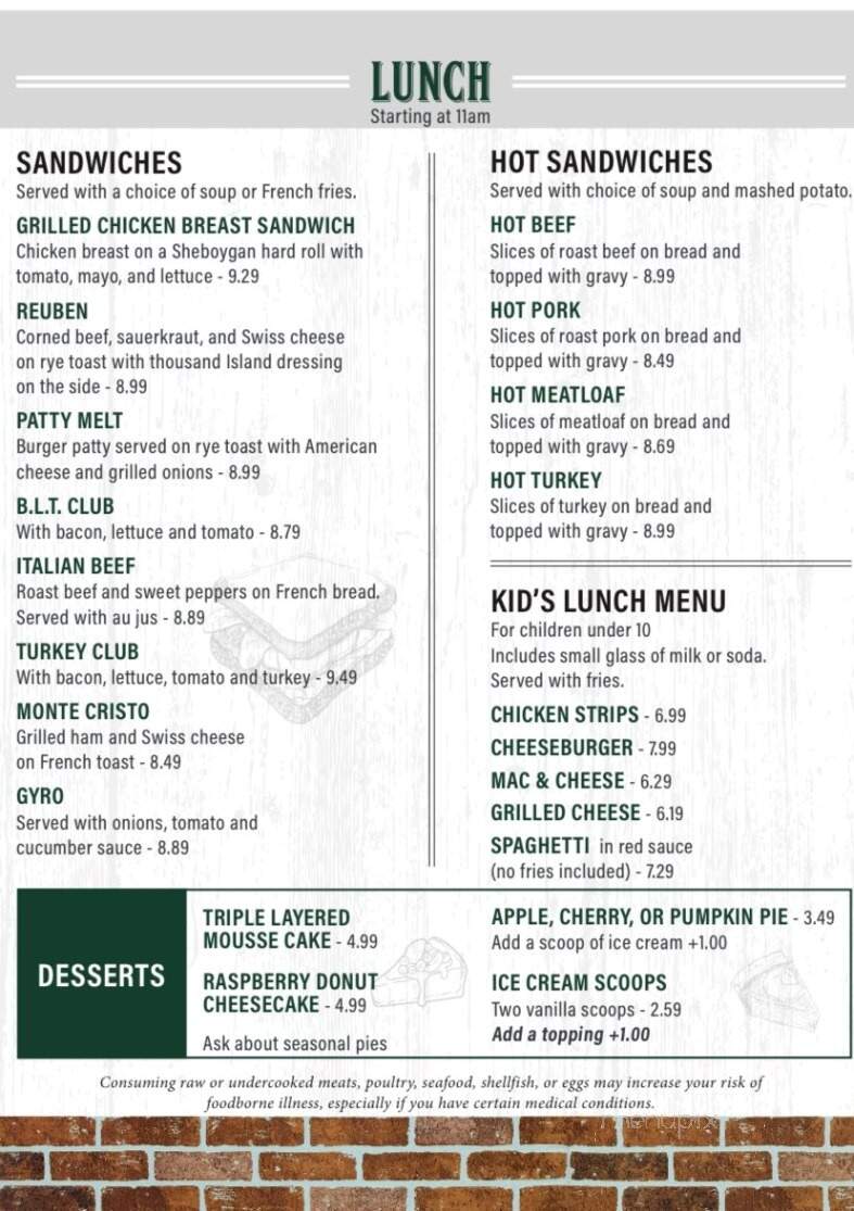Korner Kitchen - New Holstein, WI menu_pic