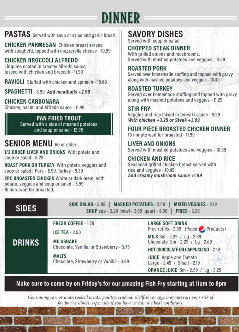 Korner Kitchen - New Holstein, WI menu_pic