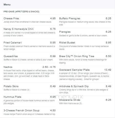 Jaid's Lounge - Wind Gap, PA menu_pic