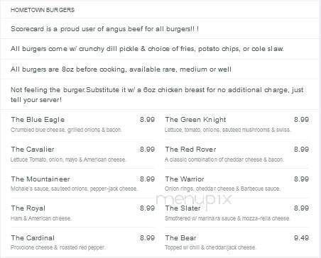 Jaid's Lounge - Wind Gap, PA menu_pic