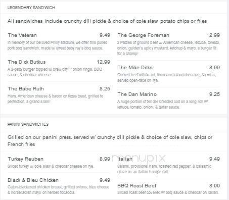 Jaid's Lounge - Wind Gap, PA menu_pic