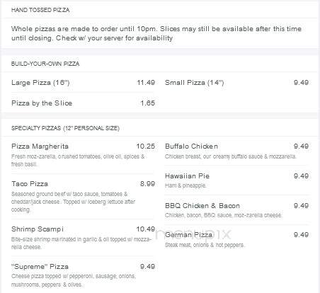 Jaid's Lounge - Wind Gap, PA menu_pic