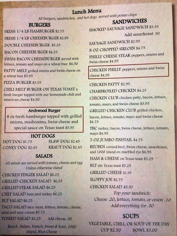 Kathys Kitchen - Caldwell, OH menu_pic