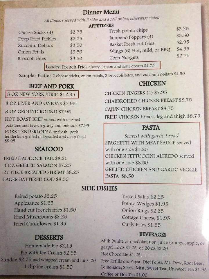 Kathys Kitchen - Caldwell, OH menu_pic
