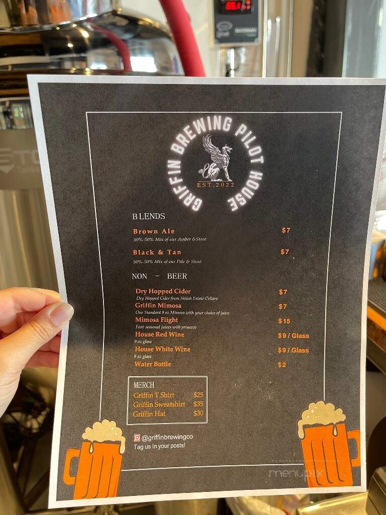 Griffin Brewing & Pilot House - Enumclaw, WA menu_pic