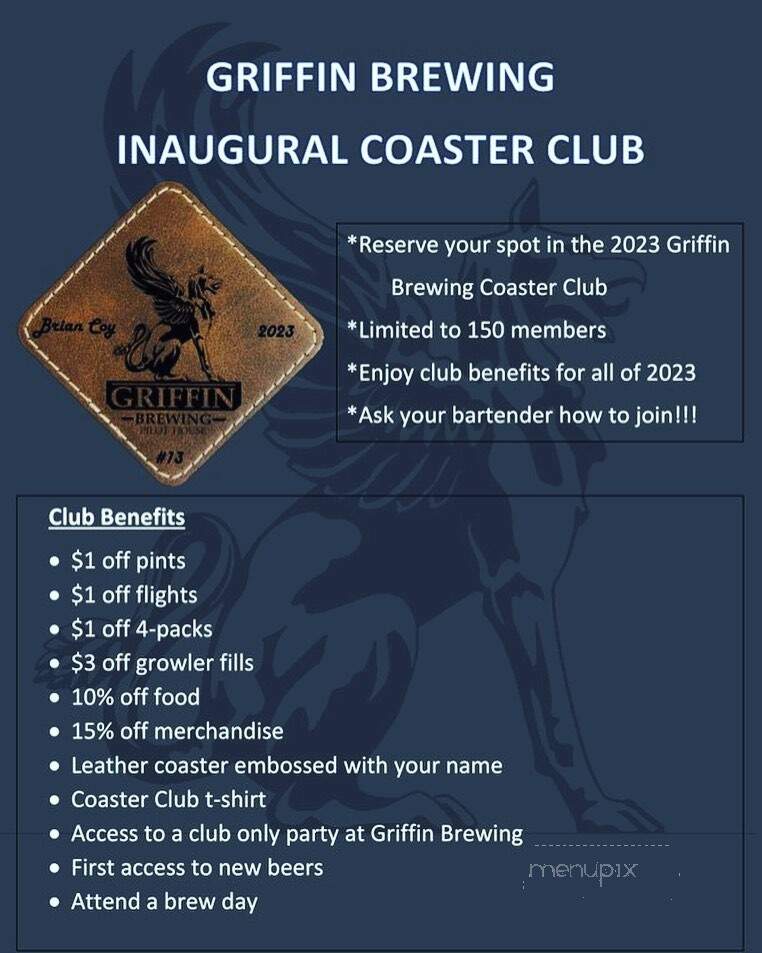Griffin Brewing & Pilot House - Enumclaw, WA menu_pic