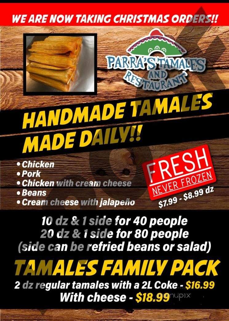 Parra's Tamales & Restaurant - Los Fresnos, TX