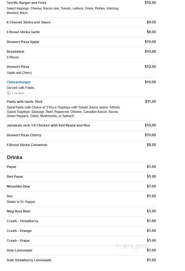 Terrific Pizza - Davenport, IA menu_pic