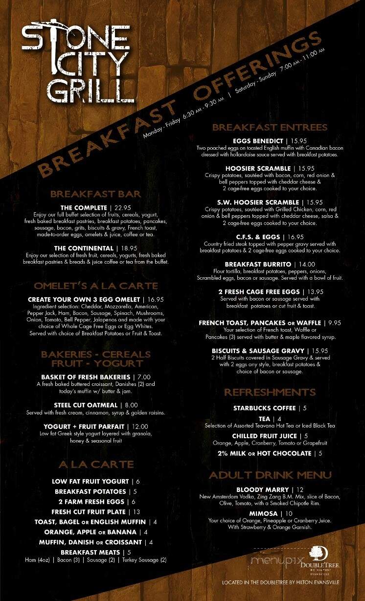 Stone City Grill - Evansville, IN menu_pic