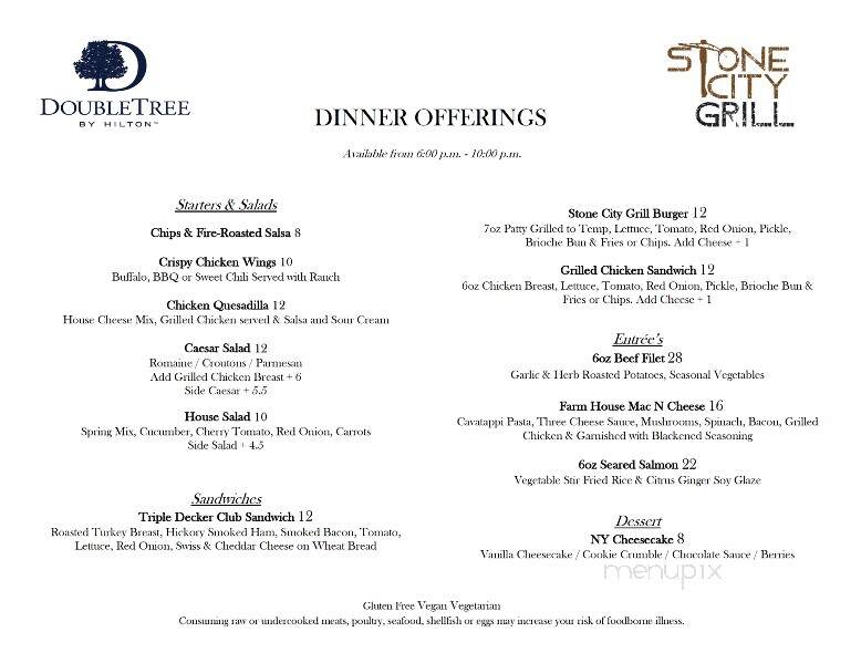 Stone City Grill - Evansville, IN menu_pic