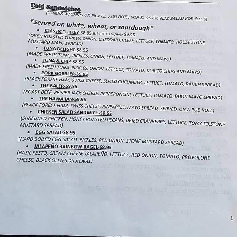 Brewed Awakening Deli and Treats - Grandview, WA menu_pic