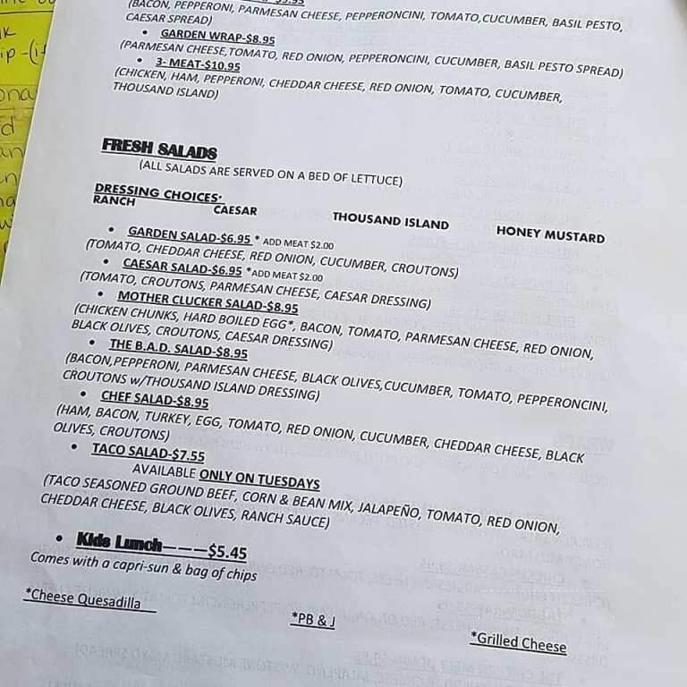 Brewed Awakening Deli and Treats - Grandview, WA menu_pic