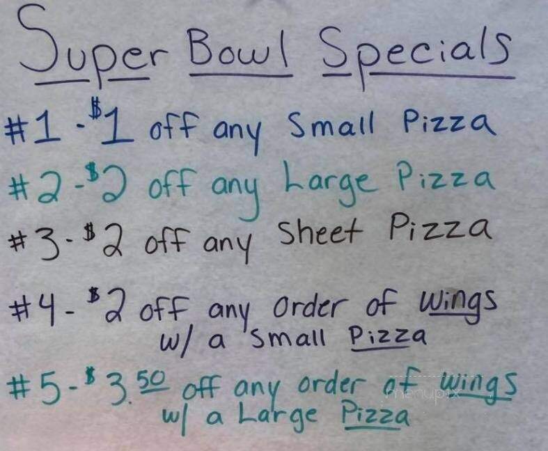 Joe & Vinnys Pizzeria - Oxford, NY menu_pic