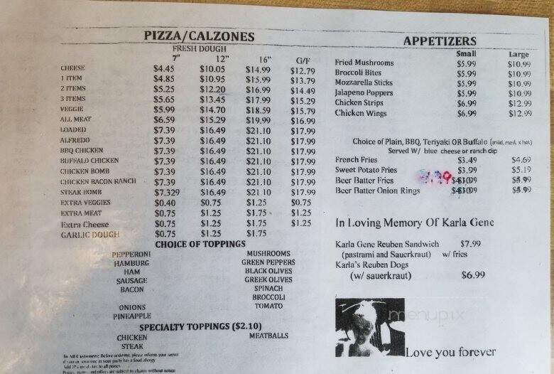 Valley View Pizza and Subs - Bingham, ME menu_pic