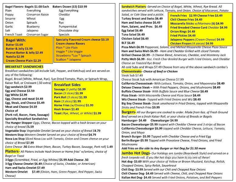 Raceway Bagels by B-Unos - Berlin, NJ menu_pic