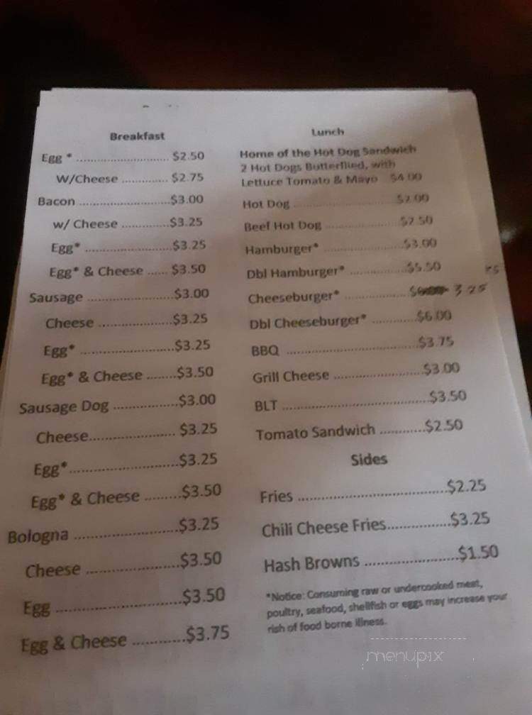 Sunshine Grill - Weldon, NC menu_pic