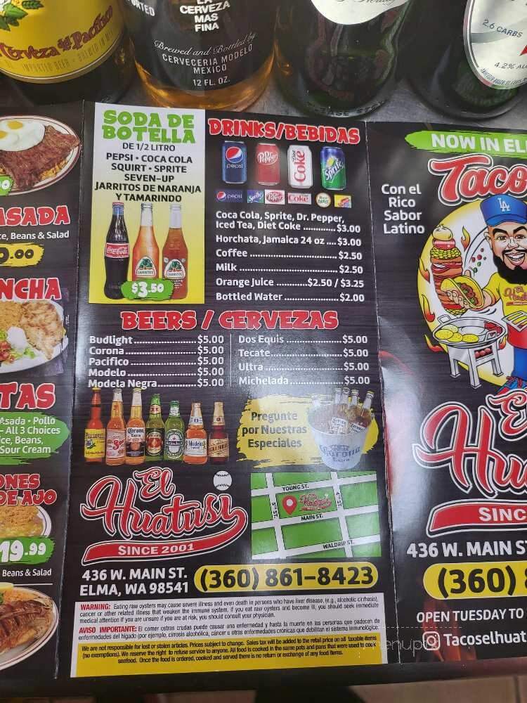 Tacos el Huatusi - Elma, WA menu_pic