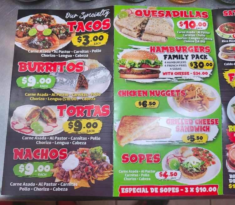 Tacos el Huatusi - Elma, WA menu_pic