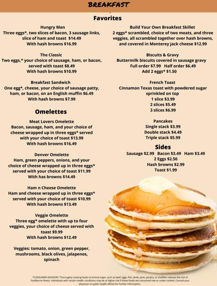 Shimmy's - La Crosse, WI menu_pic