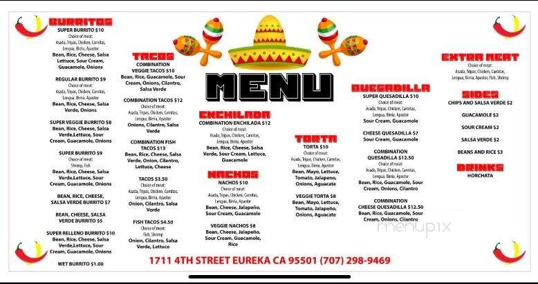 Taqueria Martinez - Eureka, CA menu_pic