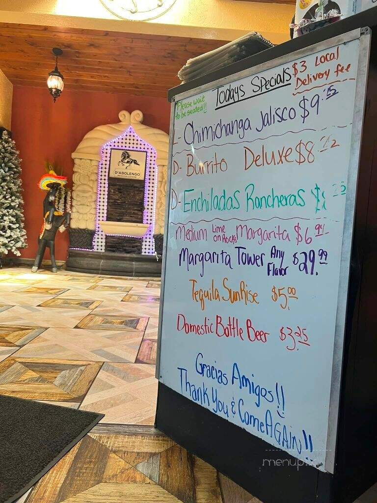 D' Abolengo Mexican Cuisine - Moberly, MO menu_pic