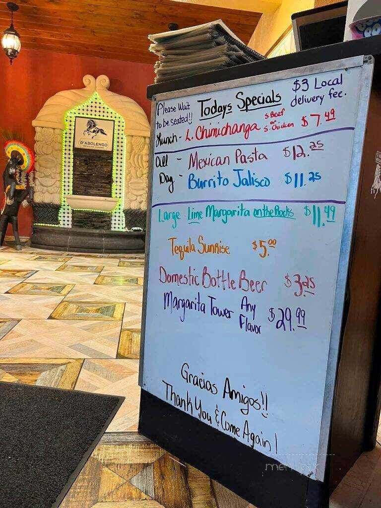 D' Abolengo Mexican Cuisine - Moberly, MO menu_pic