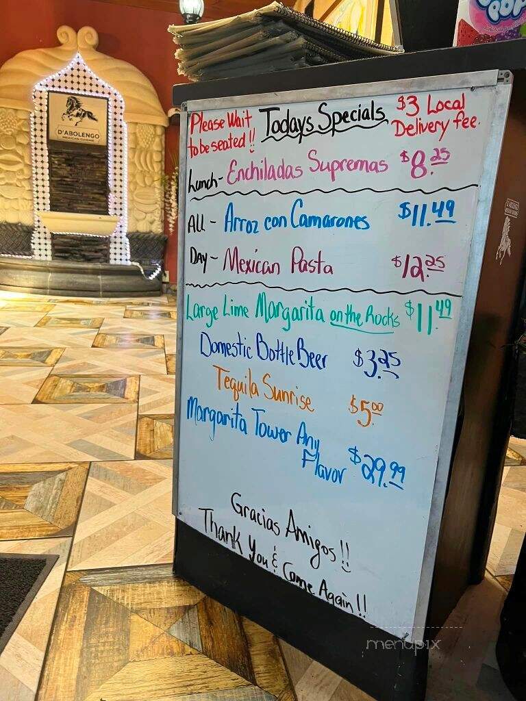 D' Abolengo Mexican Cuisine - Moberly, MO menu_pic