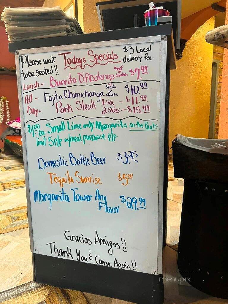 D' Abolengo Mexican Cuisine - Moberly, MO menu_pic