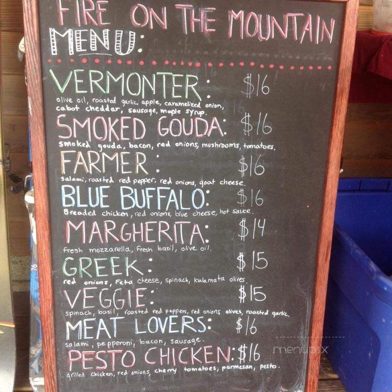 Fire On the Mountain Pizza - Montgomery, VT