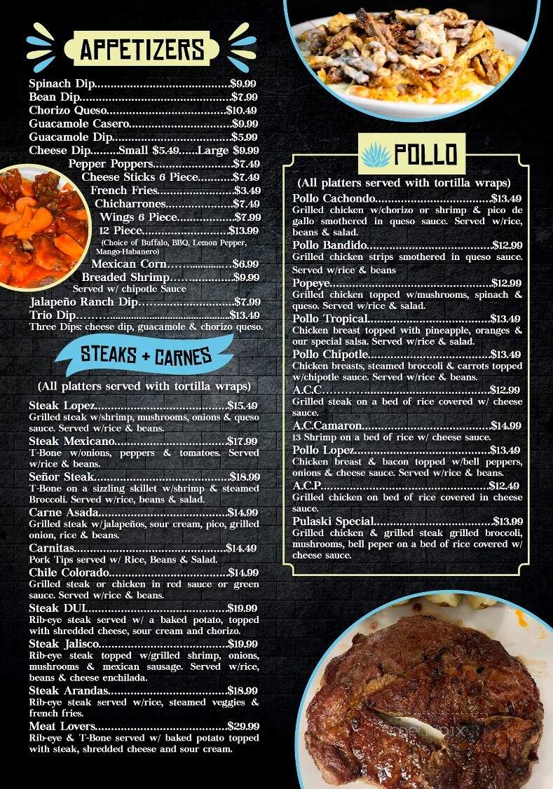Senor Lopez - Pulaski, TN menu_pic