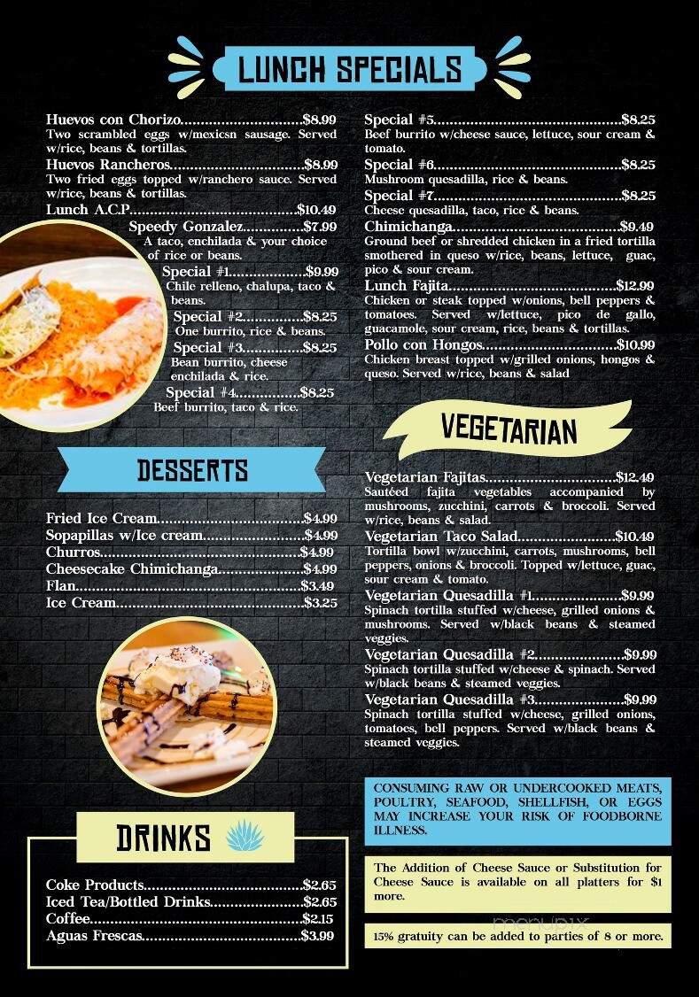 Senor Lopez - Pulaski, TN menu_pic