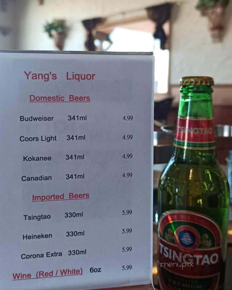 Yang's Hot Pot & Dim Sum - Drumheller, AB menu_pic