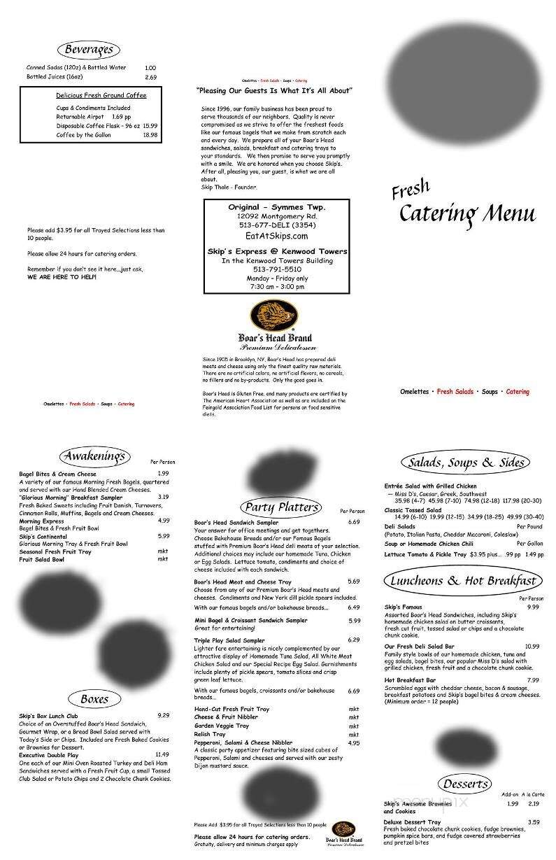Skip's Express - Cincinnati, OH menu_pic