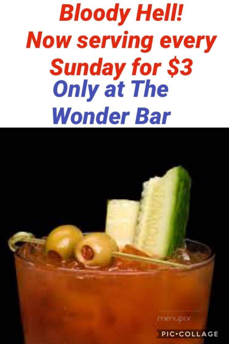 Wonder Bar - Ishpeming, MI menu_pic