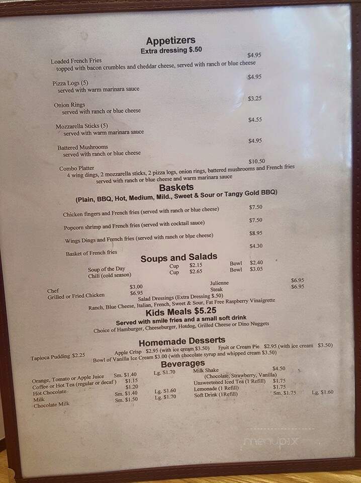 Village Cafe - Arcade, NY menu_pic