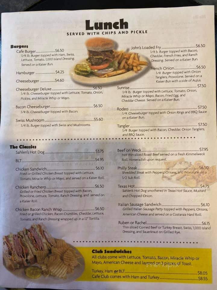 Village Cafe - Arcade, NY menu_pic