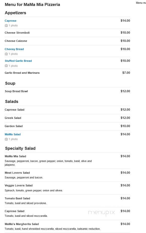 MaMa Mia Pizzeria - Benton, AR menu_pic