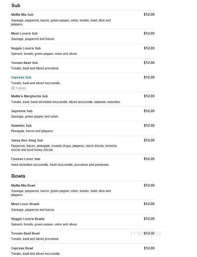 MaMa Mia Pizzeria - Benton, AR menu_pic