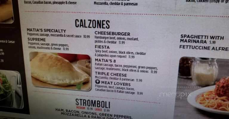 Matia's Pizza - Caneyville, KY menu_pic