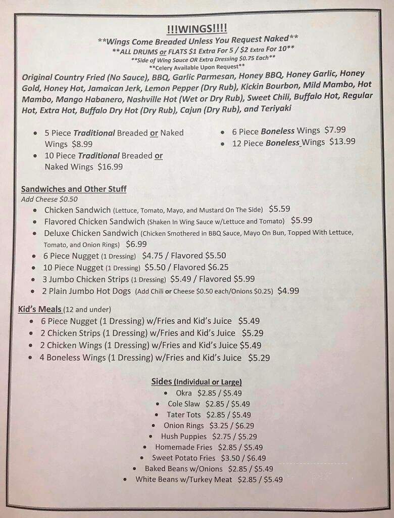 King's Place - Gallatin, TN menu_pic