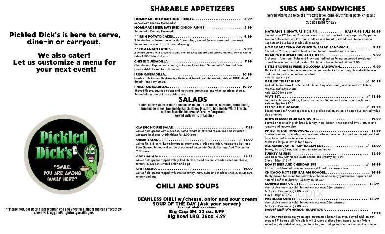 Pickled Dicks - Uniontown, OH menu_pic