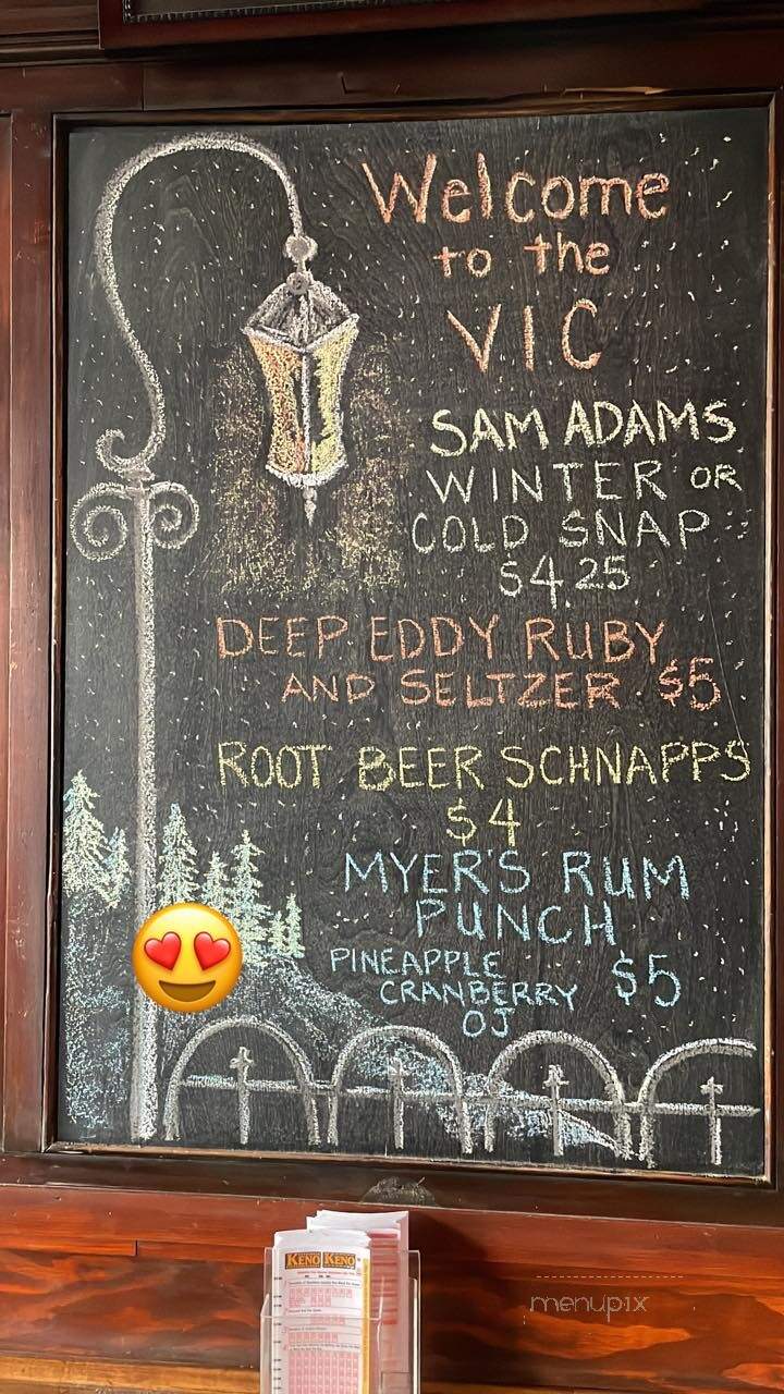 Victoria Bar - Greenfield, MA menu_pic
