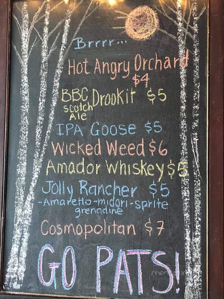 Victoria Bar - Greenfield, MA menu_pic