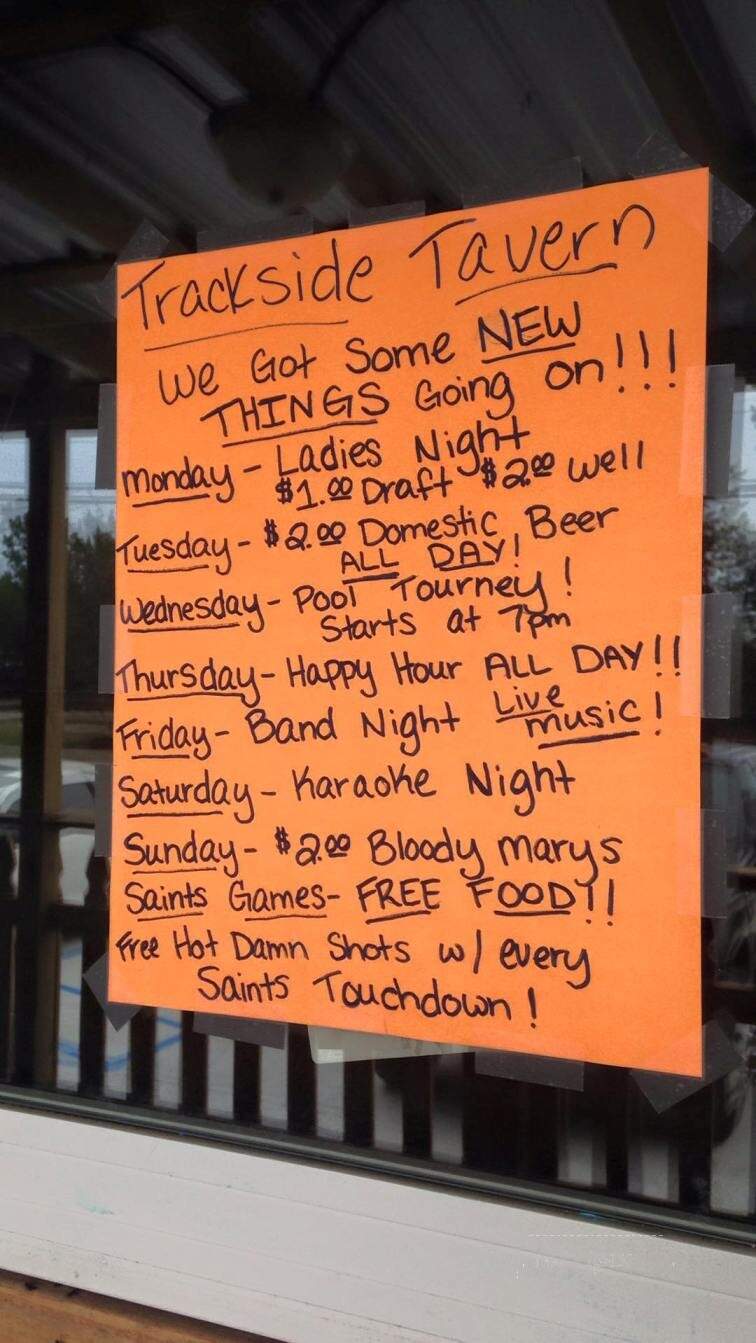 Trackside Karaoke - Pearl River, LA menu_pic