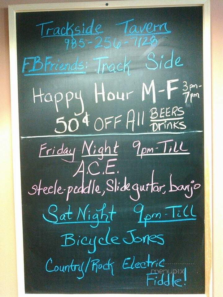 Trackside Karaoke - Pearl River, LA menu_pic